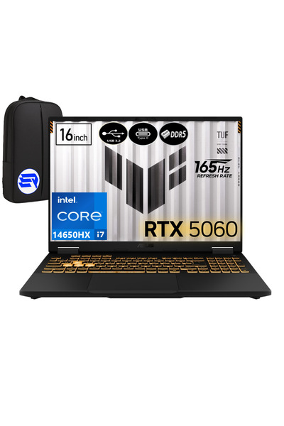 ASUS TUF F16 FX608JMR-RV067EP2 i7-14650HX 32GB 1TB SSD RTX5060 16" 165Hz Win1...