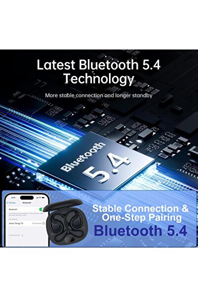 Generic سماعات أذن لاسلكية مفتوحة من eleror تعمل بتقنية البلوتوث للجري