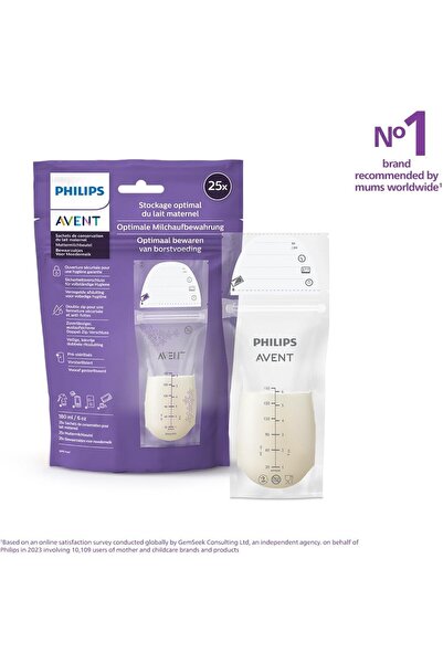 Philips Philips Avent Breastmilk Storage Bags 180ml 25 The No. 1 brand recommended by mothers worldwide