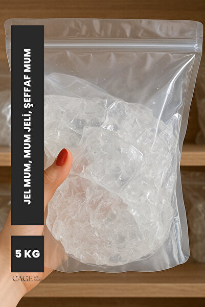 Cageartstudio Yüksek Kalite Jel Mum 5 Kg - Mum Yapımı İçin Şeffaf Jel Mum 5 KG