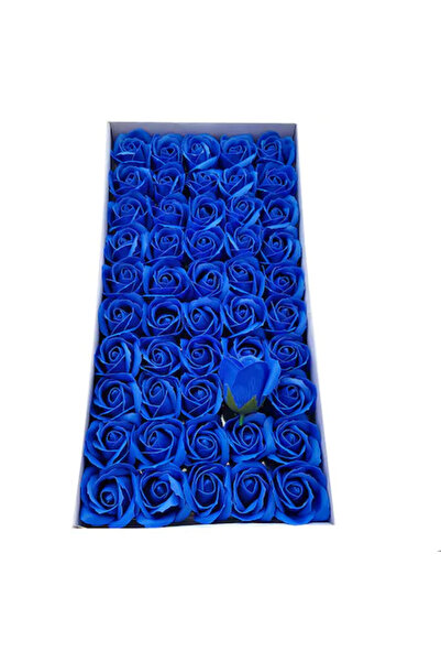 velve Cutie cu 50 trandafiri din sapun, Albastru inchis