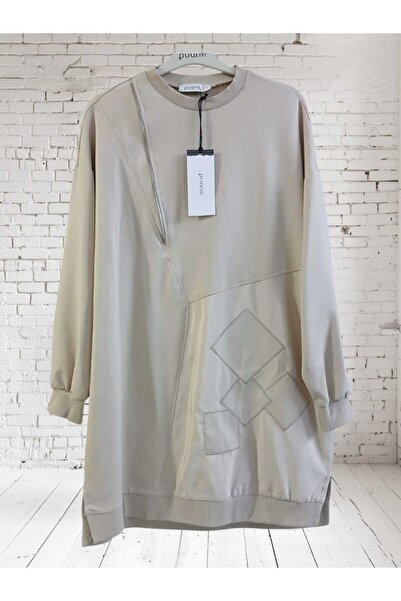 Puane Women's Zipper Detailed Parachute Fabric Transitional Sports Tunic