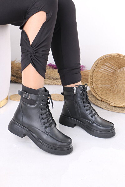 Weynes Γυναικείες μαύρες ελαστικές μπότες με επίπεδη σόλα μακριές καθημερινές μπότες WSB1134