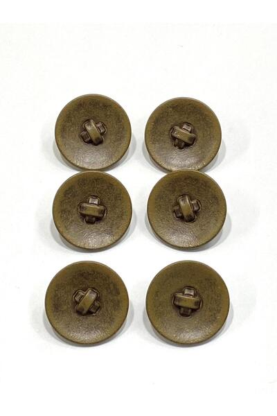 karantuhafiye Ιταλικό vintage κουμπί μεγάλου μεγέθους / Σετ 6 τεμαχίων / 3,5 cm / Μουσταρδί