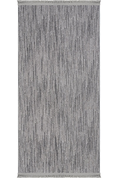 Cool Halı Olinda 1106 Antrasit Mutfak Halısı Yumuşak Bukle Dokuma Tezgah Önü Leke Tutmayan İskandinav Yolluk