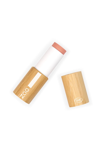 Zao Essence of Nature Blush Stick - 843 Pearly Coral - Obraji & Buze - Textură Cremoasă