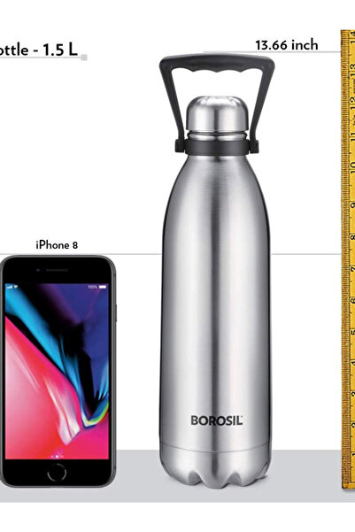 Borosil Vacuum Insulated Copper Coated Water Bottle - 1500ml