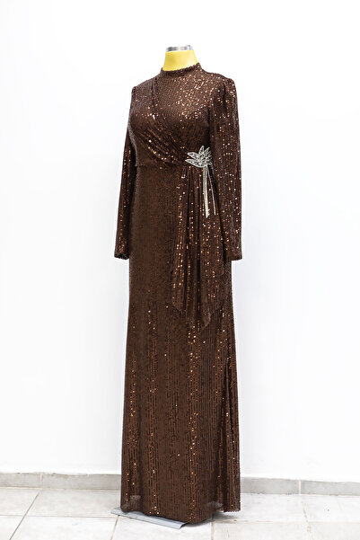 GÖKMEN GİYİM Pul Payetli Tesettür Abiye Elbise