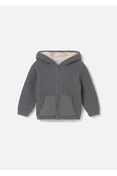 MAYORAL سترة محبوكة للأطفال الأولاد باللون الرمادي الداكن 2350