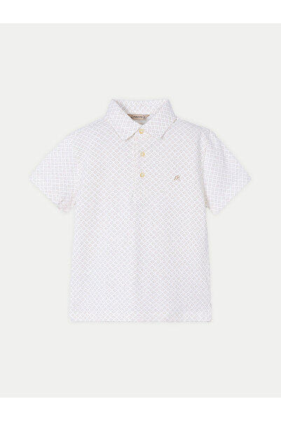 MAYORAL Boy's Printed Collar T-Shirt Beige