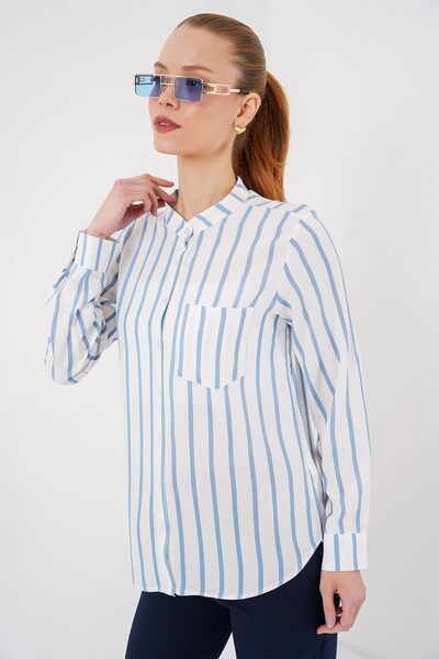 Hiccup BDART Μακρυμάνικο ριγέ πουκάμισο με τσέπες και κουμπιά