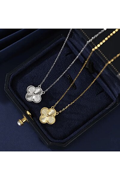 NESSORİA قلادة فاخرة من الفولاذ الذهبي الأنيق والشهير