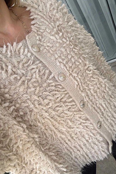 Kubos Moda Crew Neck Knitwear Beige Fringed Knitwear
