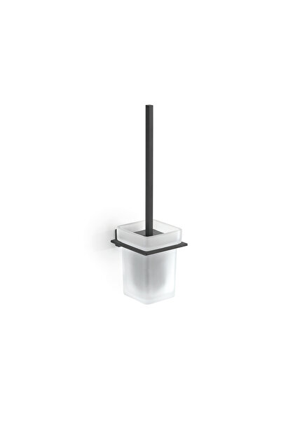 Gedy حامل فرشاة المرحاض أتينا - أسود غير لامع