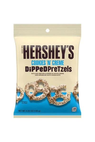 Hershey's Dipped Pretzels Cookies N Creme - whipped cream and cookies 120g