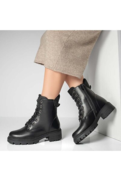 Modlet.ro Women's black boots with metallic details MOD12838