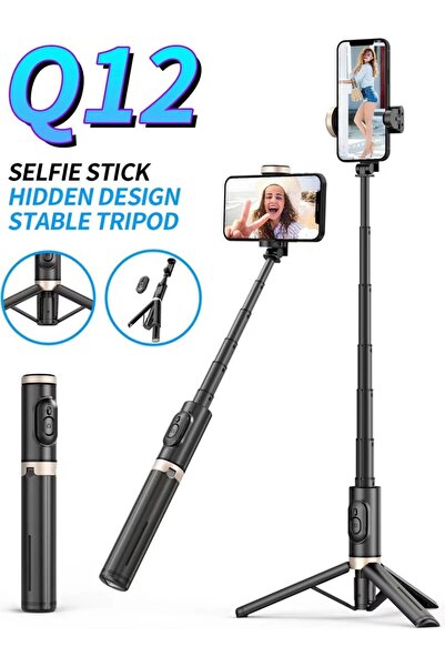 Coverzone Bluetooth Selfie Stick Tripod - 360° Döner, 215-730mm Ayarlı, Alümi...