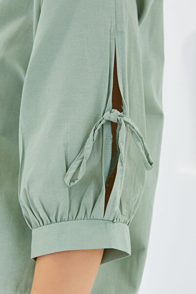 Hiccup Bdart Bow Detailed Short Shirt