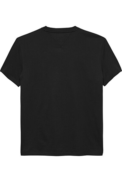 Tommy Hilfiger Erkek Marka Logolu Pamuklu Günlük Kullanıma Uygun Siyah T-Shirt DM0DM22138 BDS