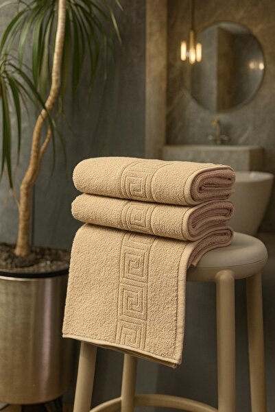 HORECA PAPATYA Set of 3 towels with Greek pattern 50x90