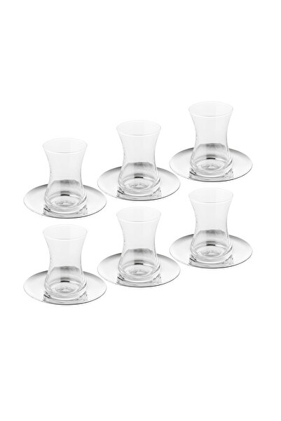 Dania طقم شاي بيبلوس أنيق لـ 6 أشخاص - ضيافة راقية ولمسة عصرية، 12 قطعة (6 أكواب + 6 أكواب الشاي)