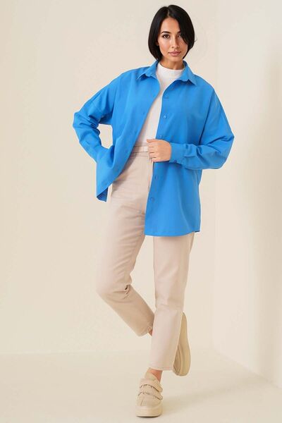 Hiccup Cămașă confortabilă din poplin cu croială nasturi BDART