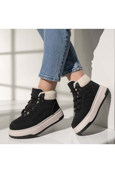 Modlet.ro Ghete sport negre pentru femei cu fermoar MOD12602