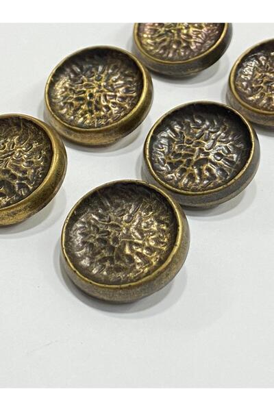 karantuhafiye Italian Trench Coat Cardigan Button / Set of 6 / 2.5 cm / Oxide