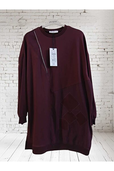 Puane Women's Zipper Detailed Parachute Fabric Transitional Sports Tunic