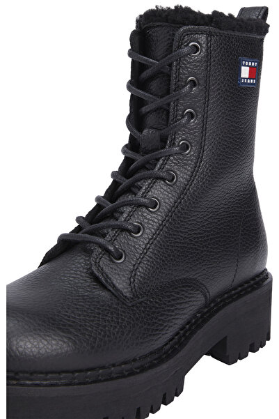 Tommy Hilfiger Kadın Marka Logo Detaylı Kalın Tabanlı Full Bağcıklı Şık Görünümlü Günlük Kullanıma U