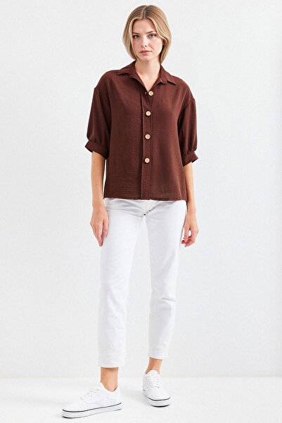 Hiccup Πουκάμισο κρεπ μεγάλου μεγέθους με κλείσιμο με κουμπιά BDART