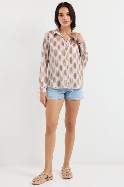 Hiccup Sbdart Aten Coated Long Sleeve Button down Shirt