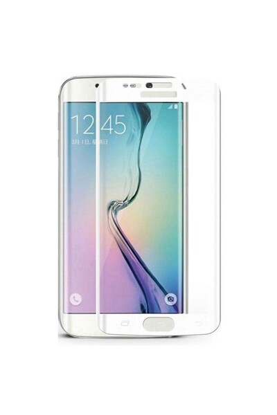 Flippy Folie Silicon Curbata Samsung Galaxy S6 Edge Alb