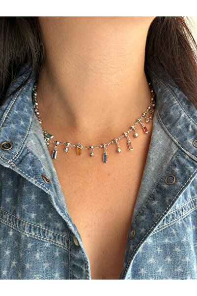 Fiamoss Kadın Tasarım Kristal Gerdanlık