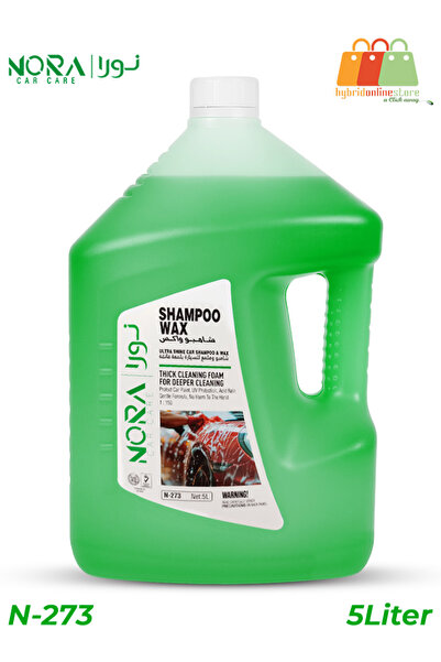 Nora شامبو وشمع السيارة فائق اللمعان N-273، رغوة تنظيف سميكة 5 لتر، متوازن ال...