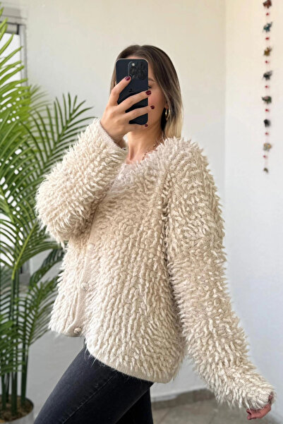 Kubos Moda Crew Neck Knitwear Beige Fringed Knitwear