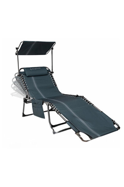 KINGCAMP Magnolia B10 Plus Hands-Free Premium 7 Kademeli Katlanır Şezlong Blu...