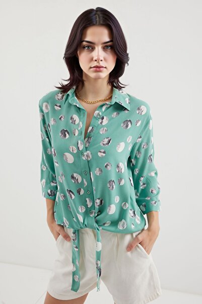 Hiccup BDART Блузка з віскози з деталізованим візерунком у вигляді бантиків