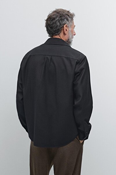 Massimo Dutti %100 yün flanel ince ceket