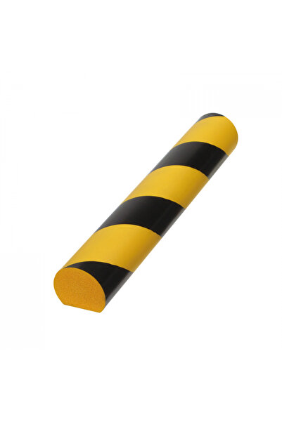 CARBOY Corner wall protector, cylindrical, foam, black/yellow, 66x400x60mm