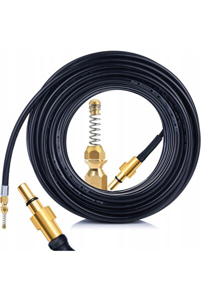 Rosfix 30M Sewer Hose with Arc Nozzle | Compatible with Black+Decker, Bosch N.T.