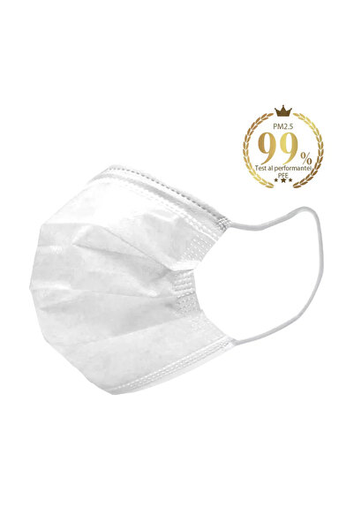 CARBOY Children's disposable protective masks, 3 layers, White, set of 25 pcs...
