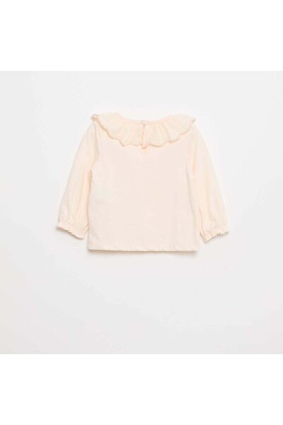 KIABI Corduroy Overalls Set + T-shirt + Tights - 3 pieces BEIGE