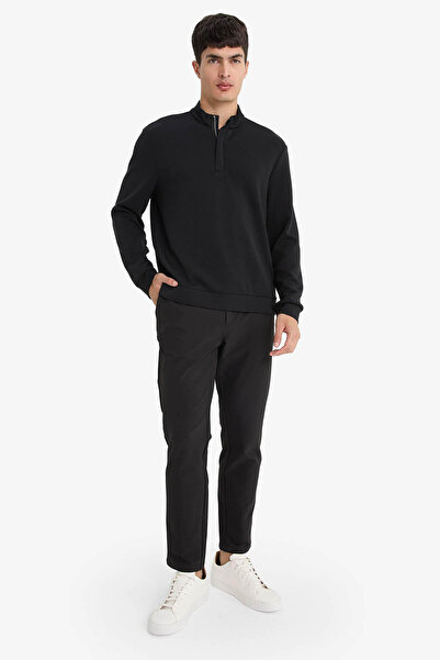 DeFacto Регулярна кройка, яка с поло, половин цип (25 AU)