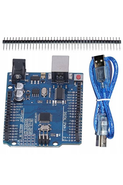 Rosfix Modul ATmega328P Set | Compatibil cu Arduino UNO R3 + Cablu USB + Goldpin