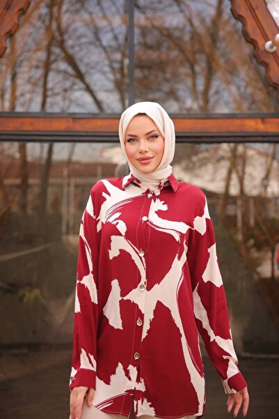 JESSE STORY Women's Patterned Viscose Shirt (Cotton) 85 cm