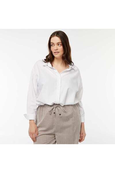 KIABI Flowing Oxford shirt WHITE