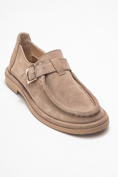 Dericlub Women's Comfort Casual Shoes Real Leather Rc 40228 Beige