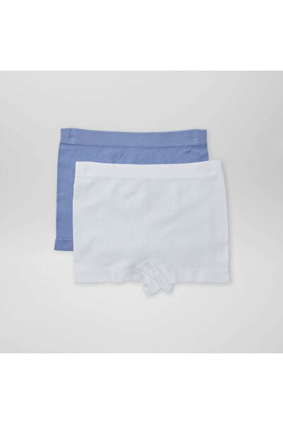 KIABI مجموعة من زوجين من السراويل حياكة مضلعة للأولاد باللون الأزرق