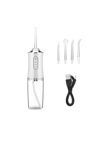 stuffix Irigator oral cu filet dentar cu 4 duze, 3 moduri, 220 ml, USB, IPX7,...